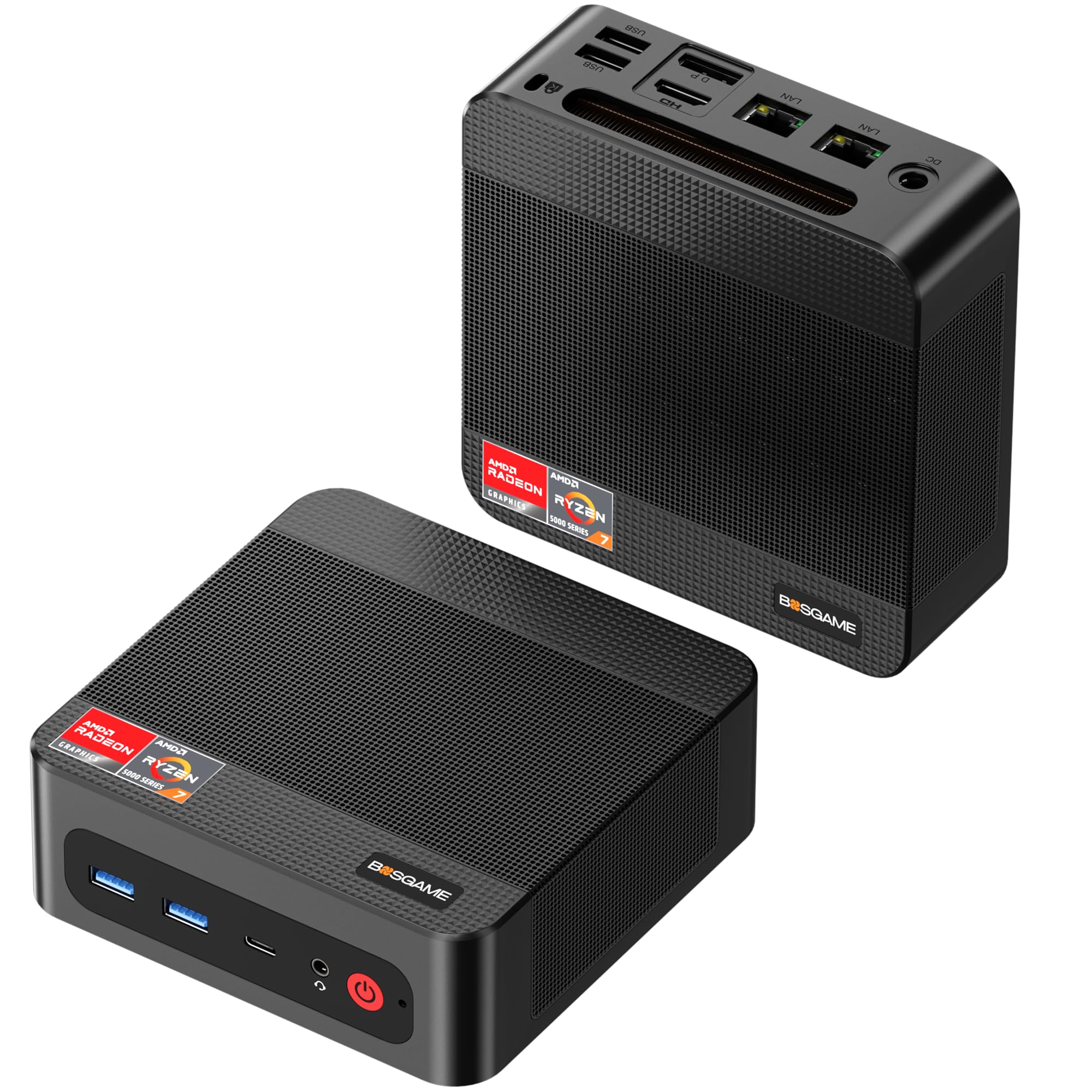 BOSGAME P3 Mini Gaming PC AMD Ryzen 7 7840HS | 32GB DDR5 RAM | 1TB PCIe 4.0 NVMe SSD | Dual Gigabit Ethernet | Triple Display (HDMI/DP/USB-C) | AX210 Wi-Fi 6E | BT 5.2 | Compact Desktop Computer